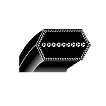 Aftermarket Double-Sided V-Belt, 165 in Outside Length, 21/32 in Top Width, 1 Ribs BB162